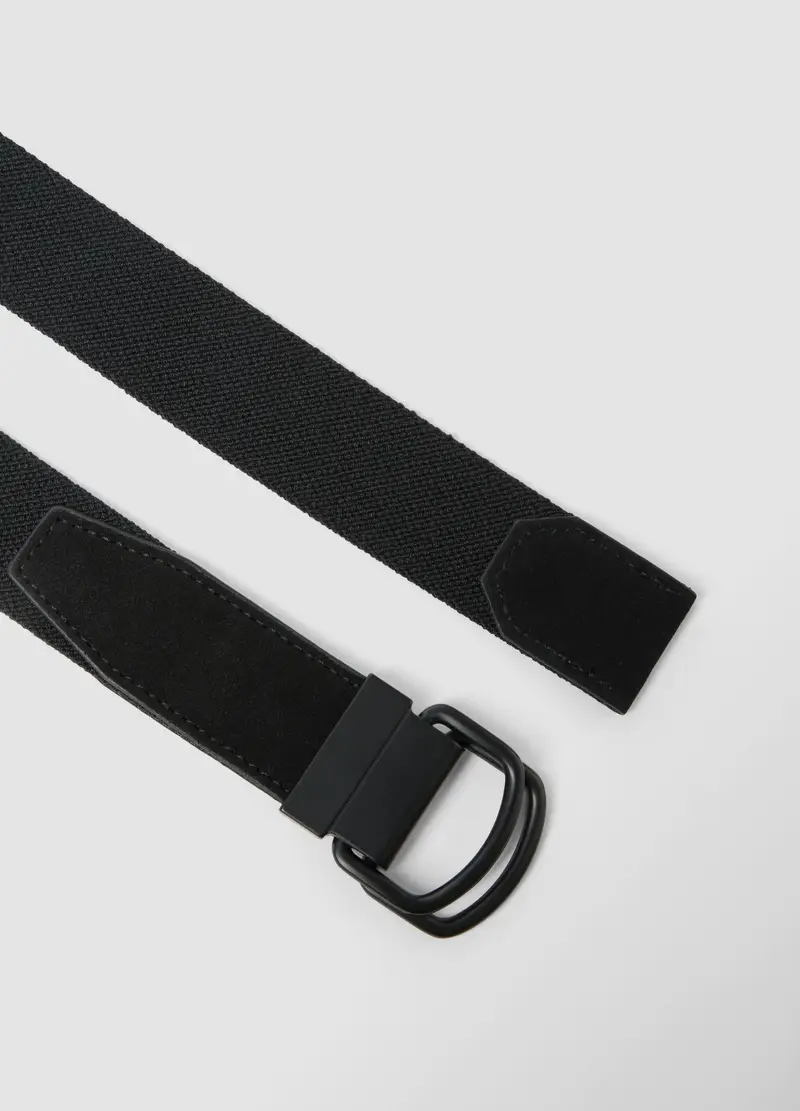 Cintura Casual Nera, Uomo, Nero miniatura 2