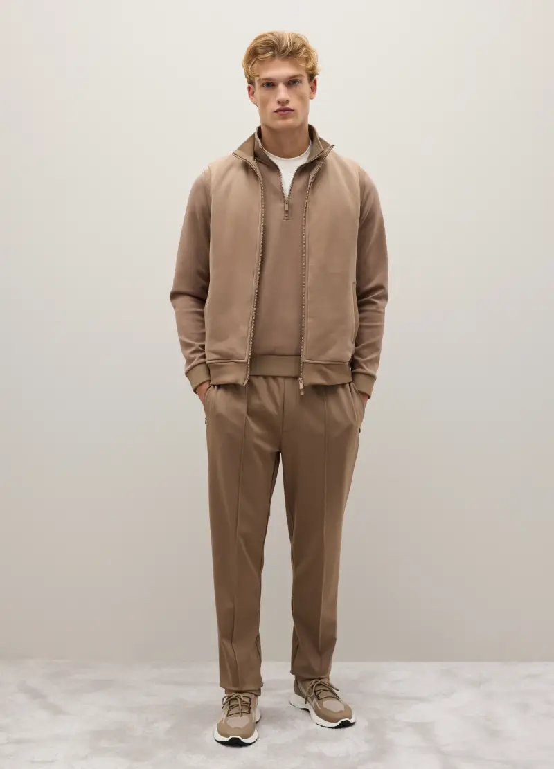 Gilet In Puro Cotone Marrone Regular Fit, Uomo, Marrone