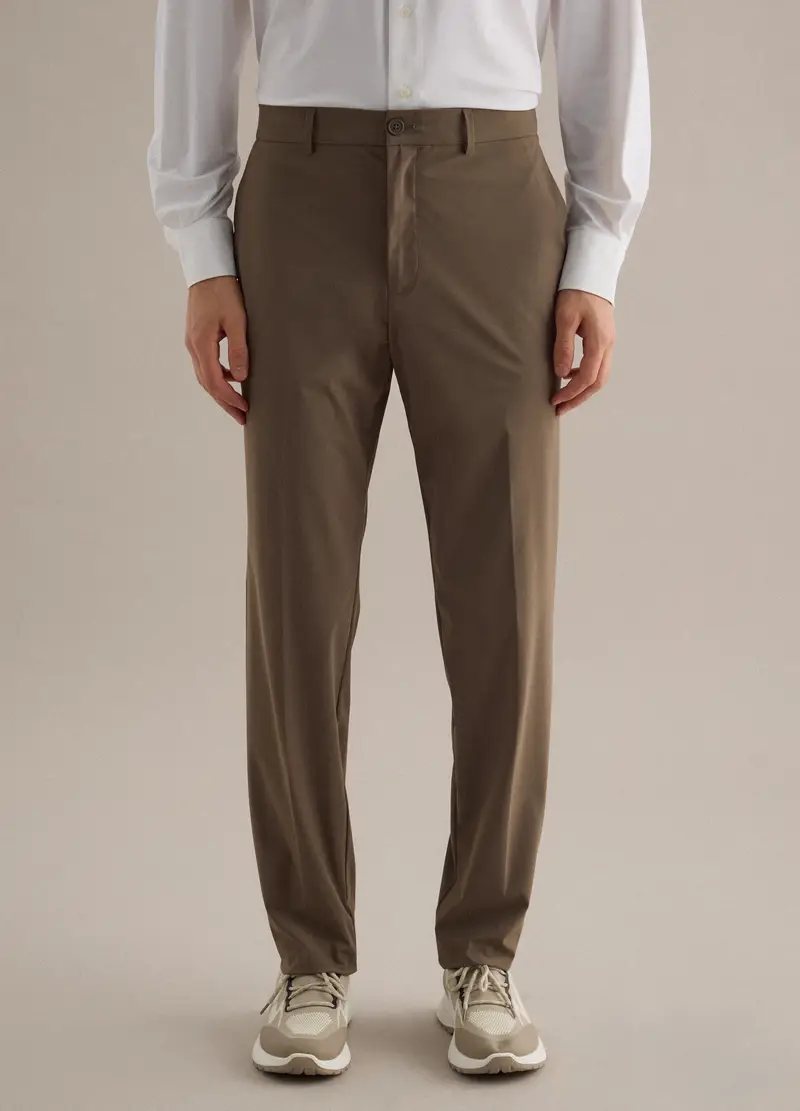 Pantaloni Formali Marroni Regular Fit, Uomo, Marrone miniatura 2