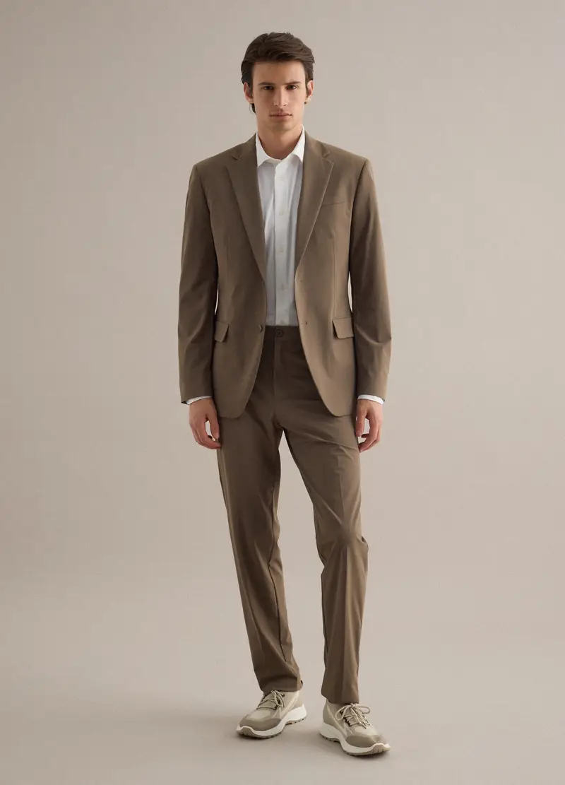 Pantaloni Formali Marroni Regular Fit, Uomo, Marrone