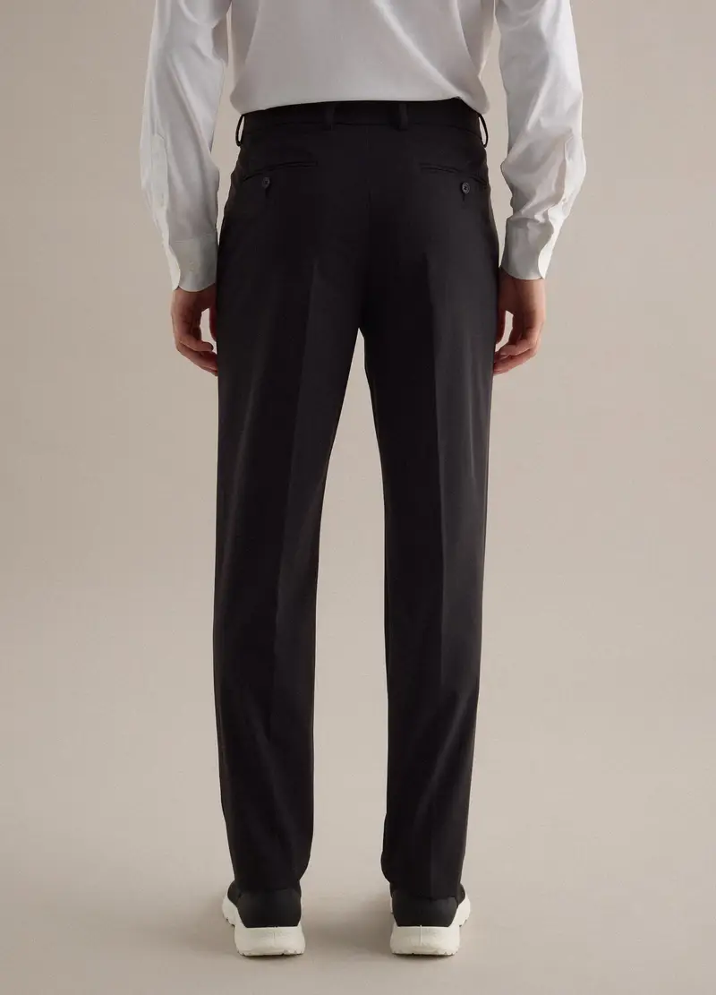 Pantaloni Formali Neri Regular Fit, Uomo, Nero miniatura 3