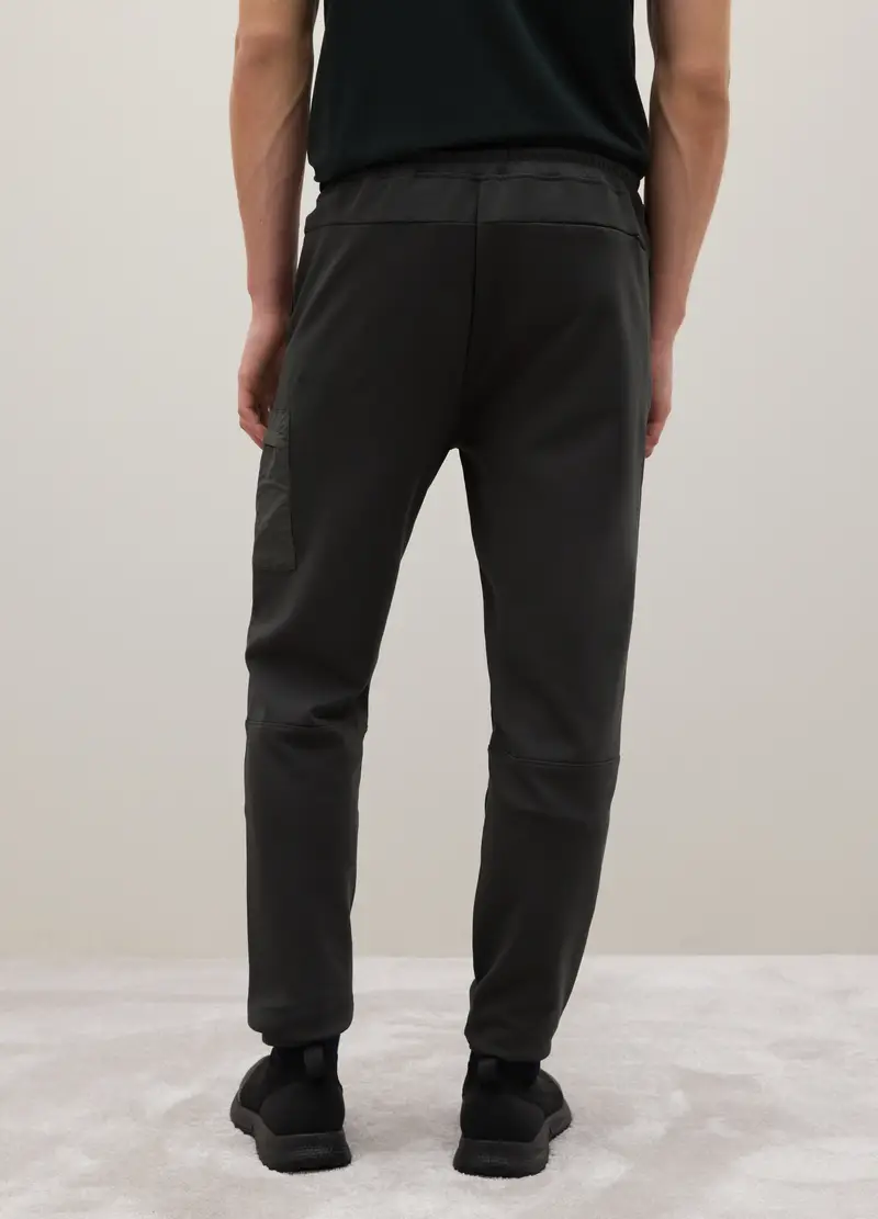 Pantaloni In Misto Cotone Verde Regular Fit, Uomo, Verde miniatura 3