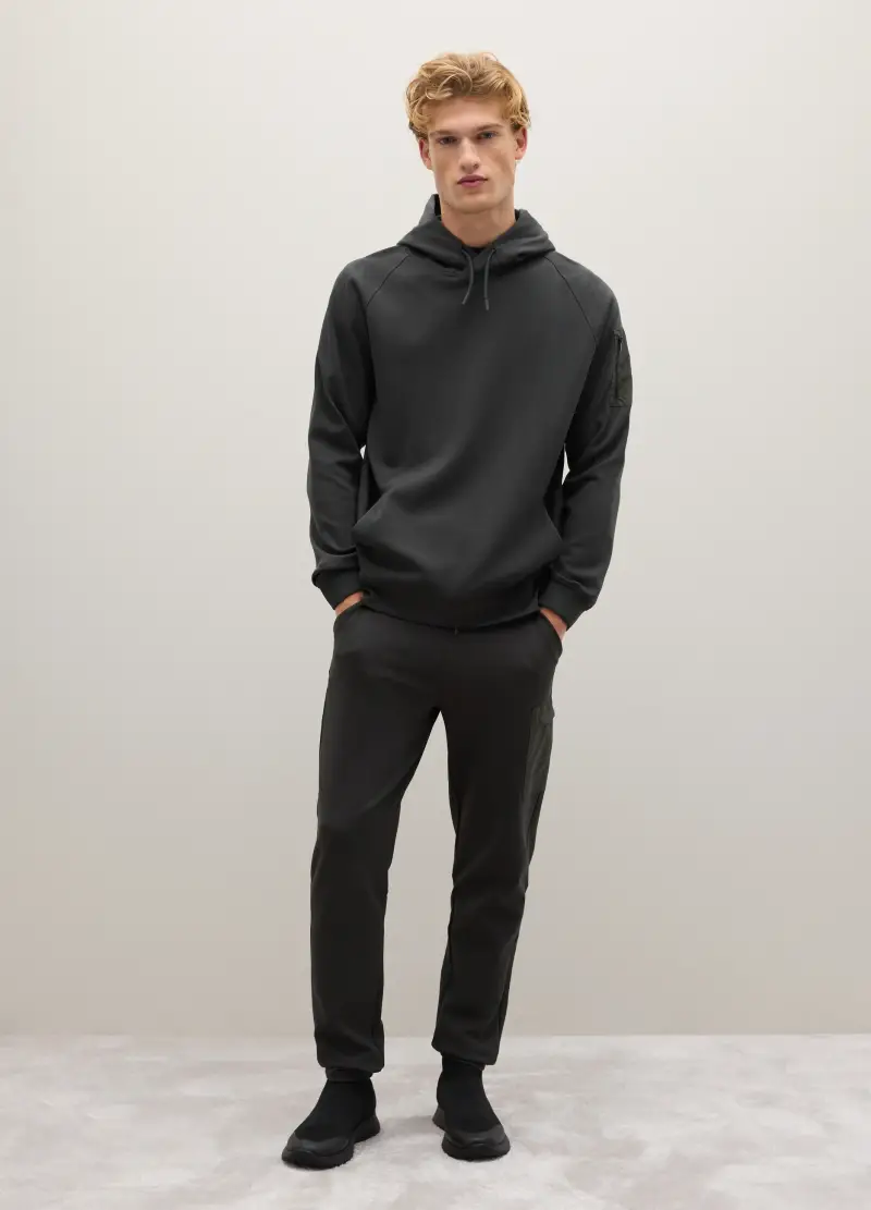 Pantaloni In Misto Cotone Verde Regular Fit, Uomo, Verde