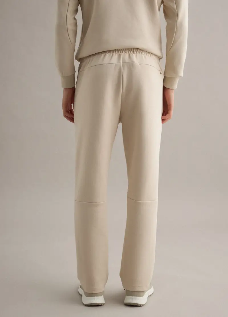 Pantaloni Jogger In Misto Cotone Elasticizzato Beige Regular Fit, Uomo, Beige miniatura 3