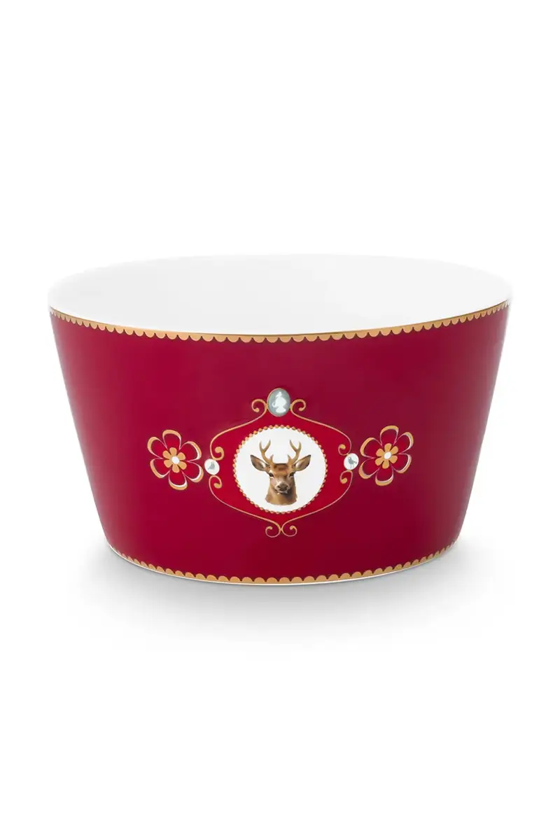 ciotolla Love Birds Medallion 15 cm colore rosso