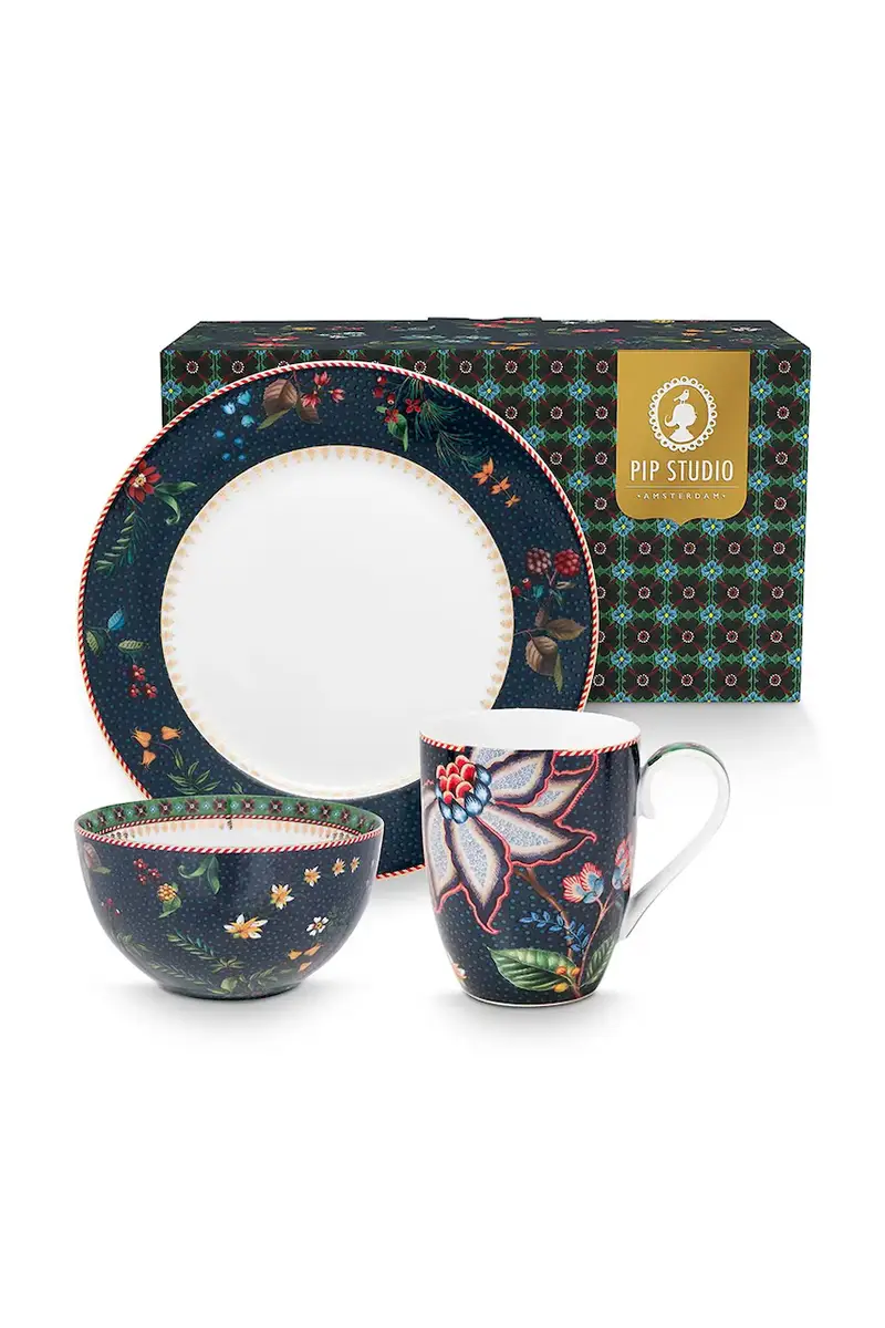 set per la colazione Berry Blues O22 cm / 250 ml pacco da 3 Multicolore