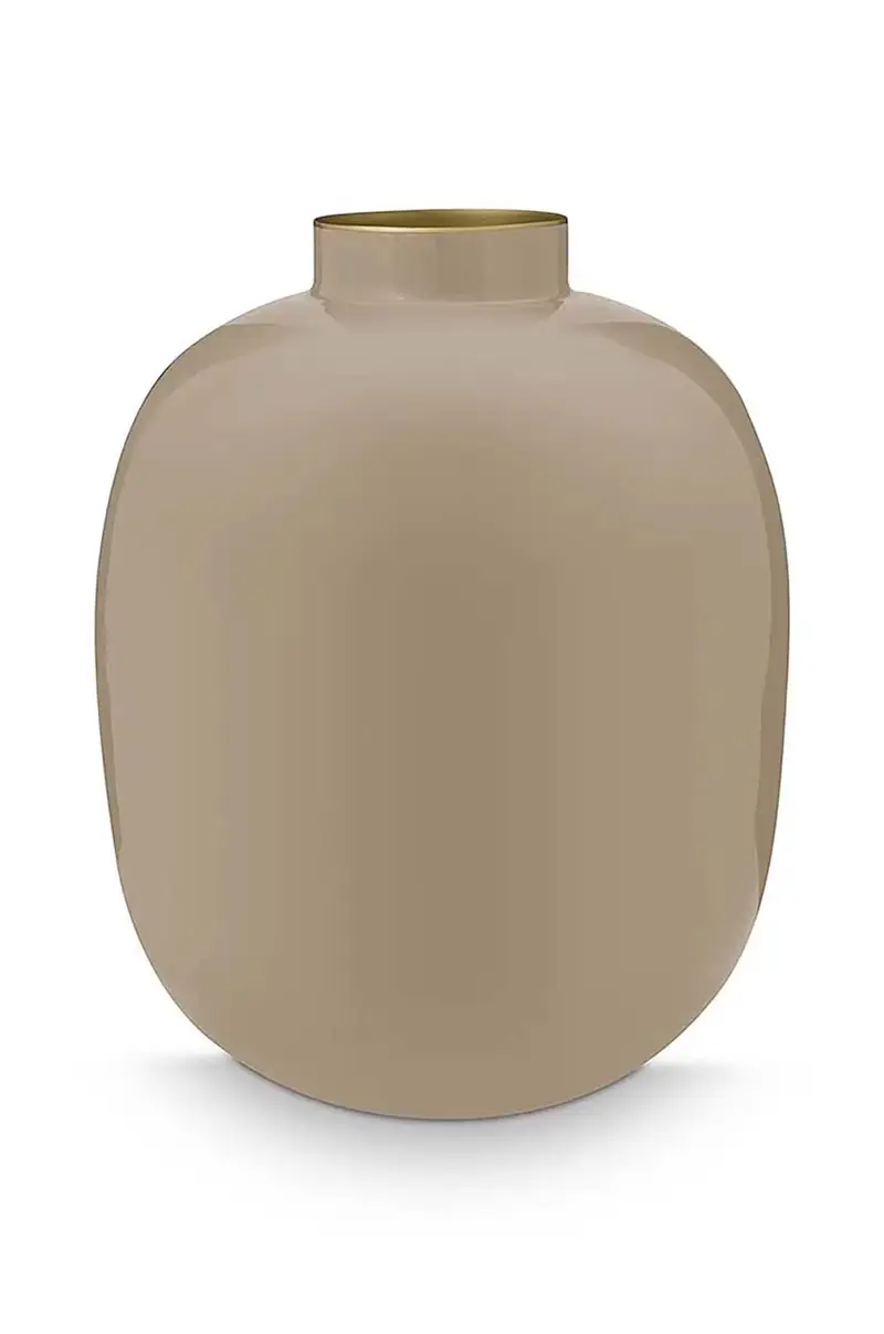 vaso decorativo Metal Khaki Beige