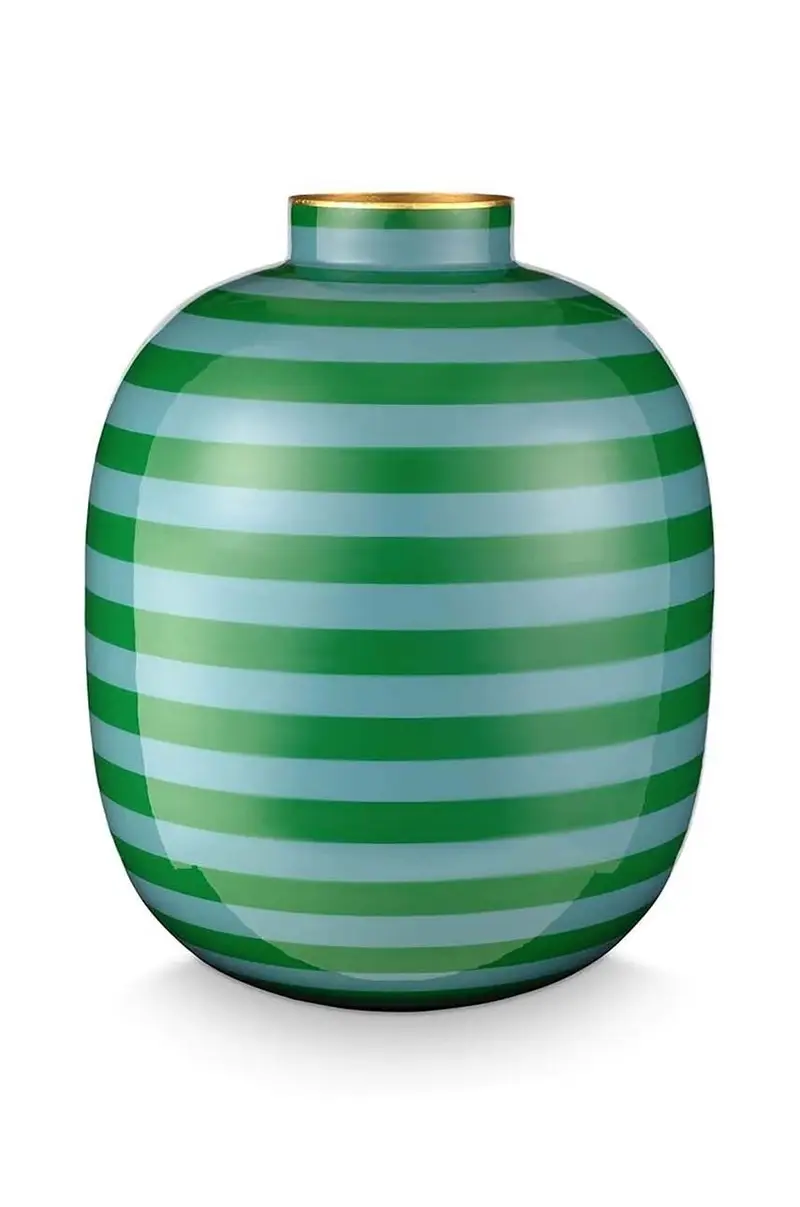 vaso decorativo Stripes Green Multicolore