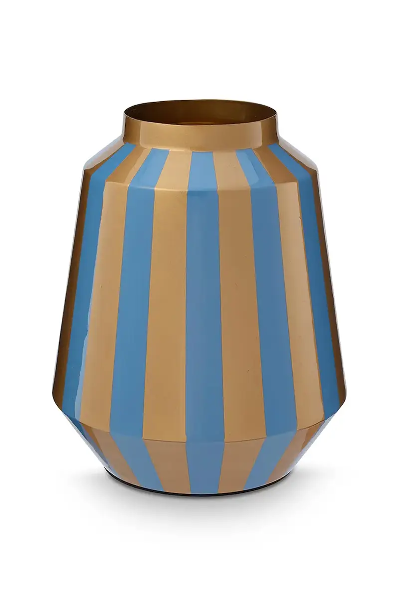 vaso decorativo Stripes Light Blue 24 x 29 cm Multicolore