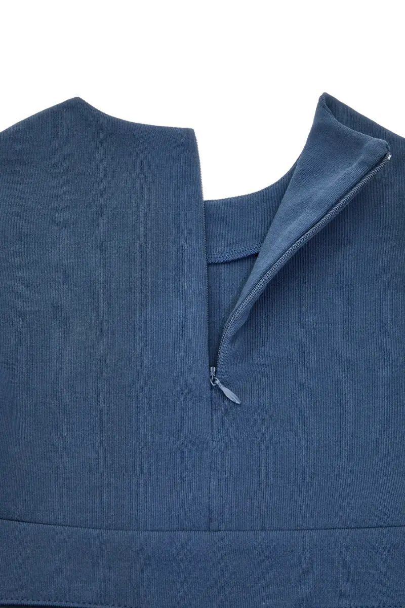 Abito blu con ricamo origami Pitt Kids PT-KD-8016 [NAVY] miniatura 2