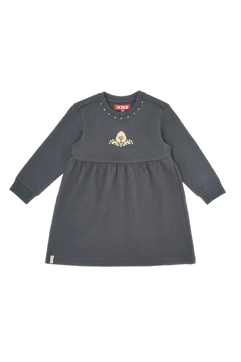 Abito grigio con stampa dorata Pitt Kids PT-K-8021 [IRON]