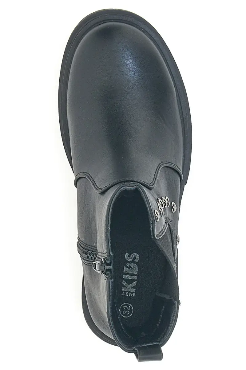 Chelsea boots neri con borchie a cuore Pitt Kids SKBS1104 [NERO] miniatura 3