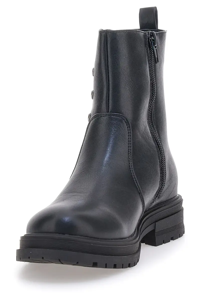 Chelsea boots neri con borchie a cuore Pitt Kids SKBS1104 [NERO] miniatura 4