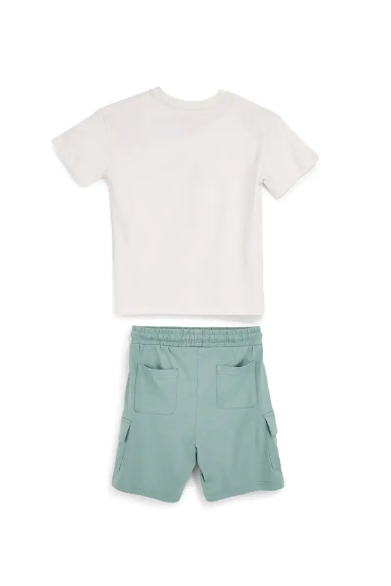 Completo bianco e verde con stampa Explorer Pitt kids PT-B-SE-9009 [BIANCO miniatura 2