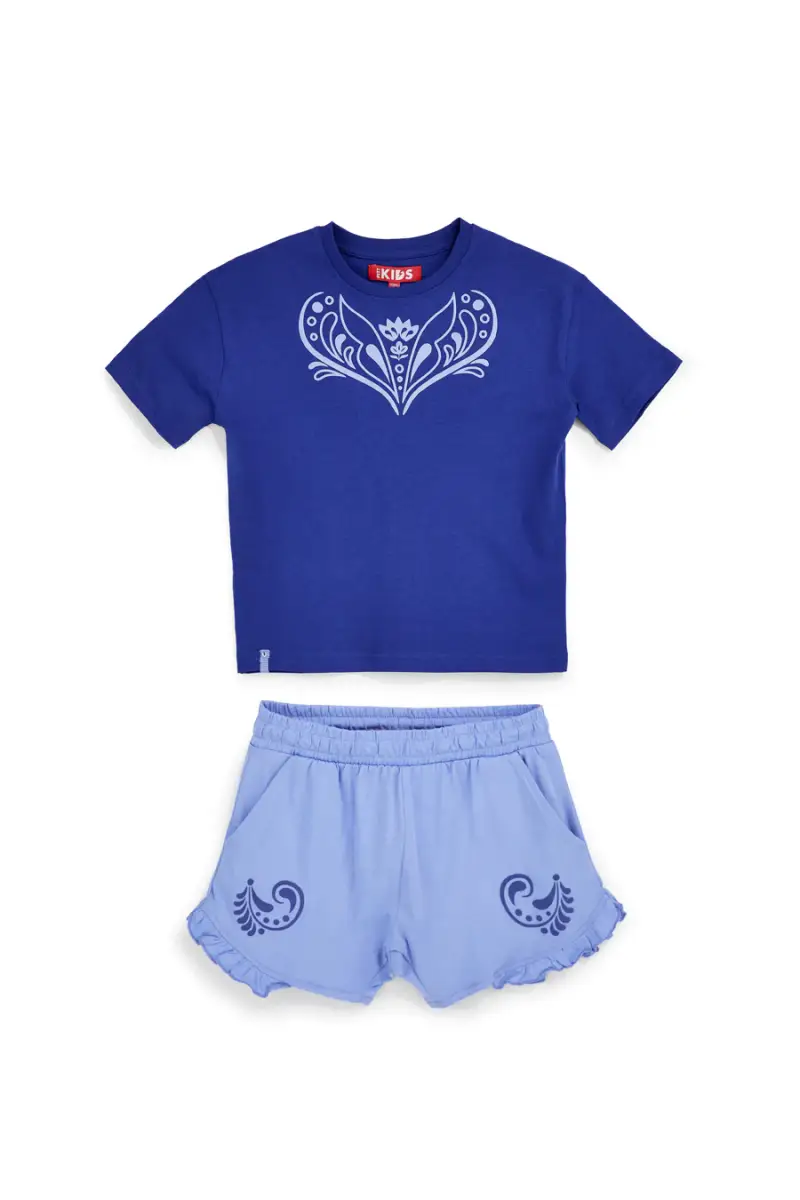 Completo blu con t-shirt e shorts Pitt kids PT-G-SE-9012 [BLUE]