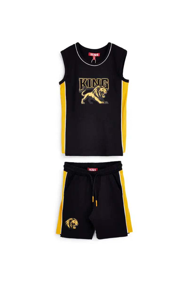 Completo nero con canotta e shorts Pitt kids PT-B-SE-9023 [NERO