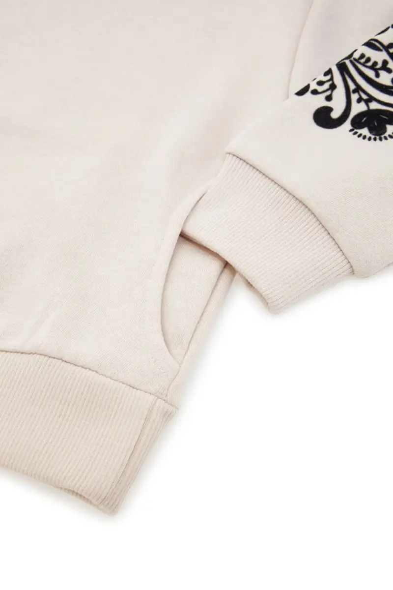 Felpa beige felpata con borchiette e stampa in rilievo Pitt Kids PT-KF-8018 [ROSA] miniatura 2