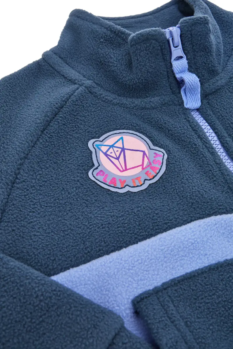 Felpa bicolor in pile morbido Pitt Kids PT-KF-8017 [NAVY] miniatura 2