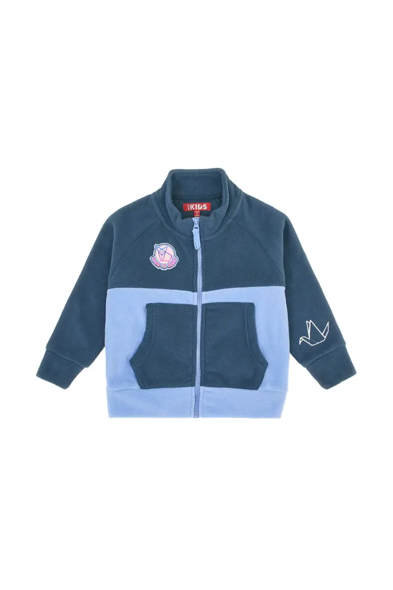 Felpa bicolor in pile morbido Pitt Kids PT-KF-8017 [NAVY]