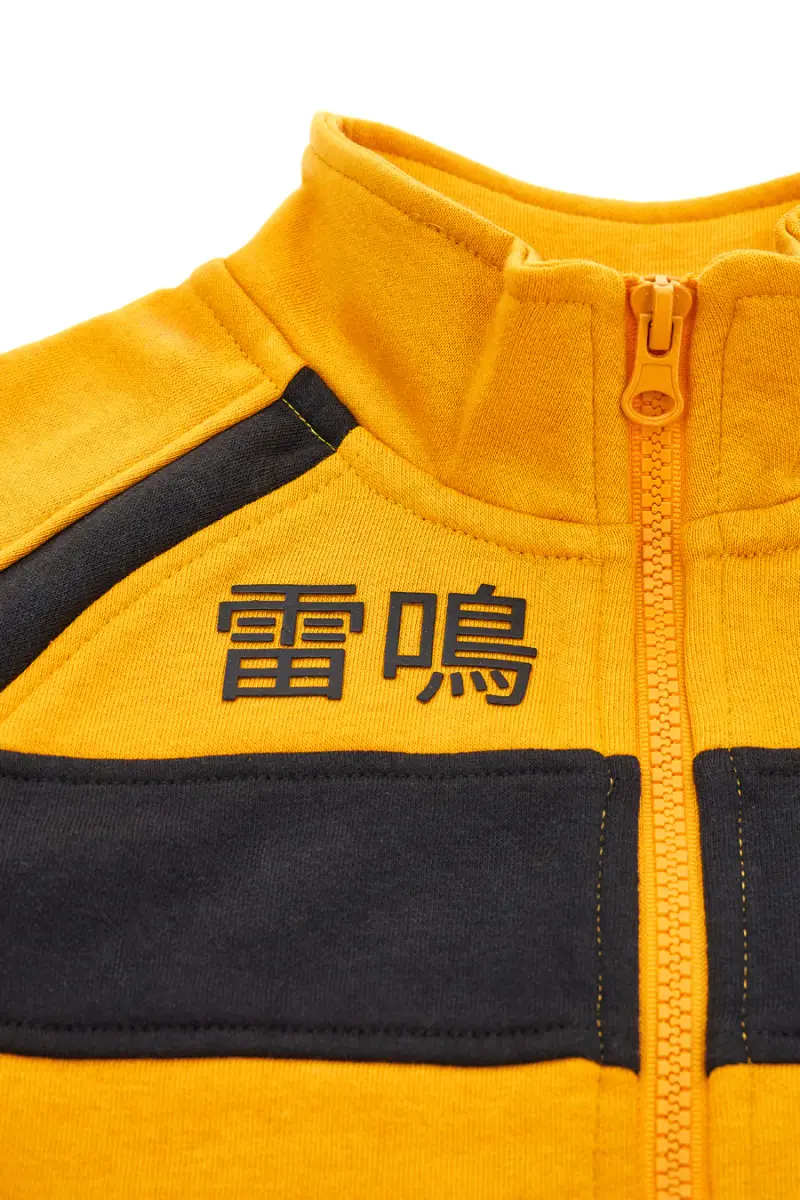 Felpa gialla con zip e dettagli neri Pitt Kids PT-KF-8008 [ORANGE] miniatura 2