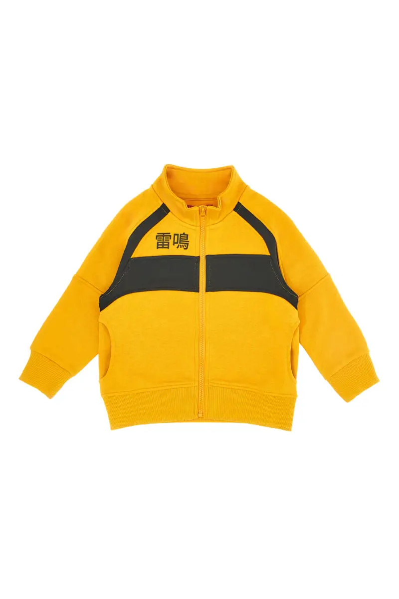 Felpa gialla con zip e dettagli neri Pitt Kids PT-KF-8008 [ORANGE]