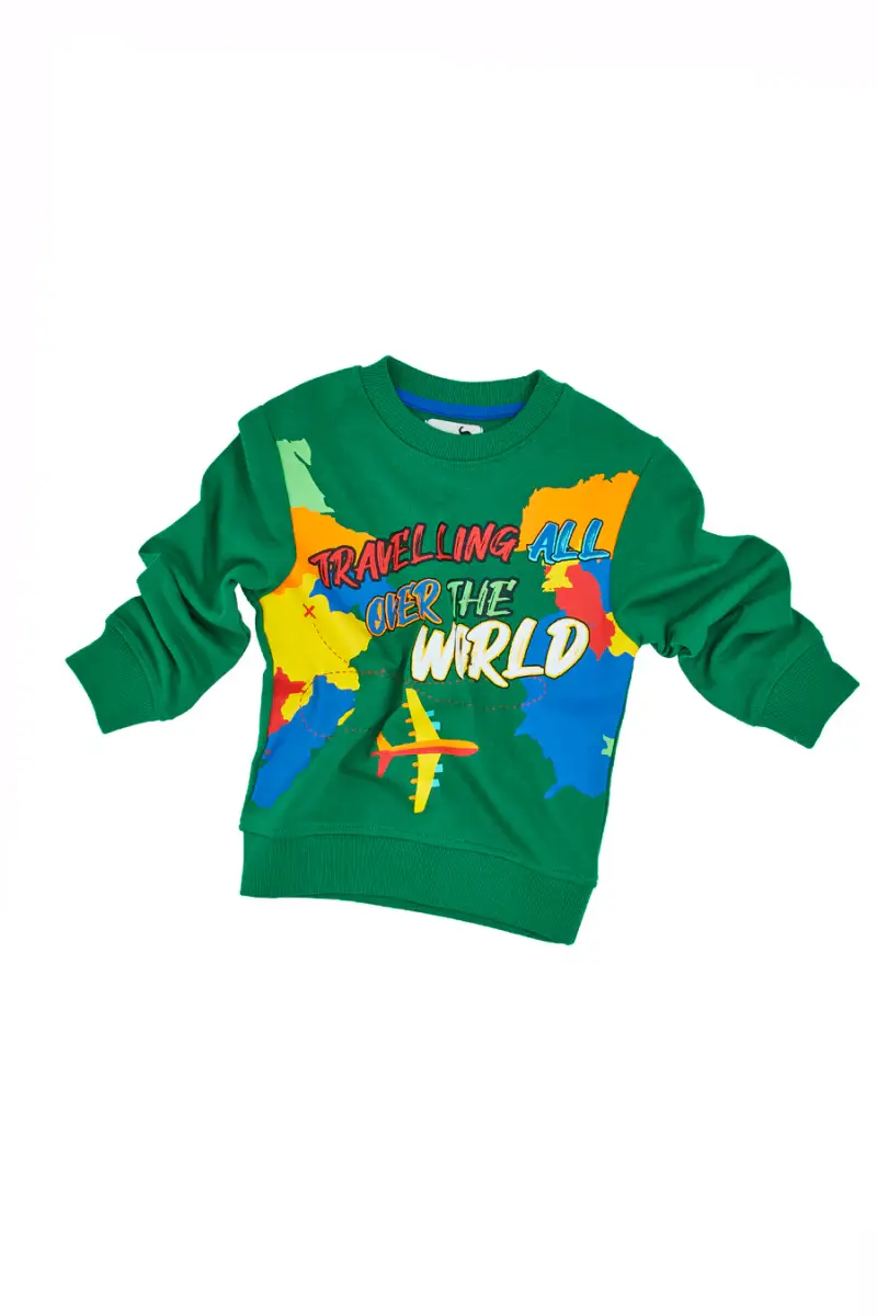 Felpa Pitt Kids 03081 Verde [VERDE] miniatura 2