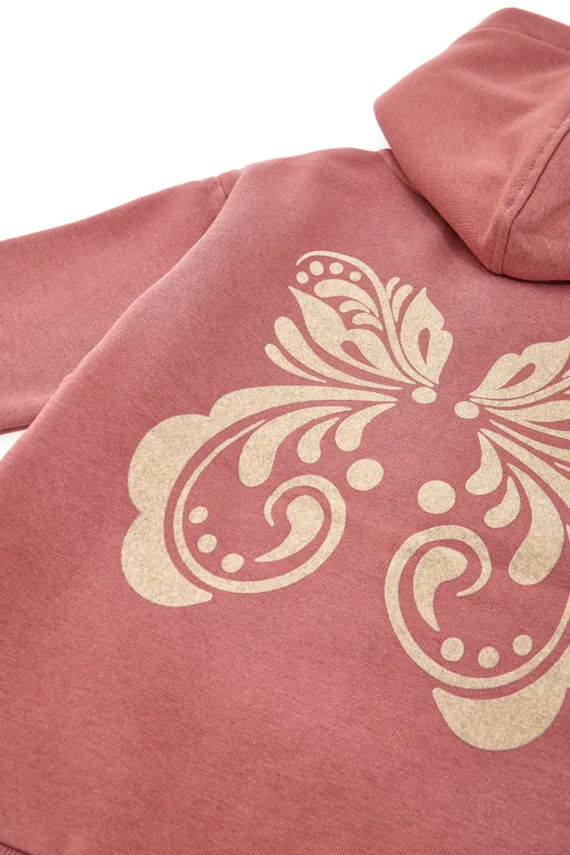 Felpa rosa con cappuccio felpata e stampa in rilievo Pitt Kids PT-KF-8019 [ROSA] miniatura 2