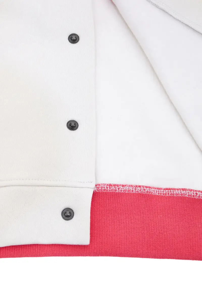 Felpa varsity bicolor con interno felpato Pitt Kids PT-KF-8006 [ROSA miniatura 3