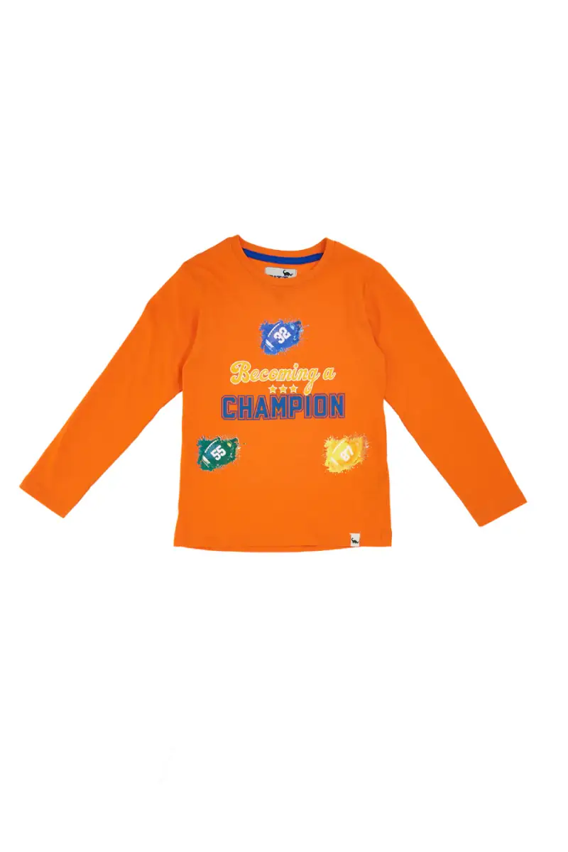 Maglietta Maniche Lunghe Pitt Kids 04028 Arancione [ARANCIO]