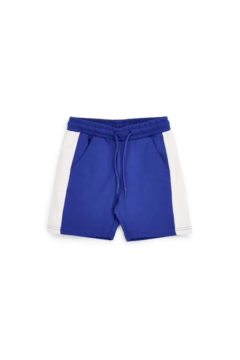 Pantaloncini blu con inserti bianchi Pitt kids PT-B-SH-9020 [BLU