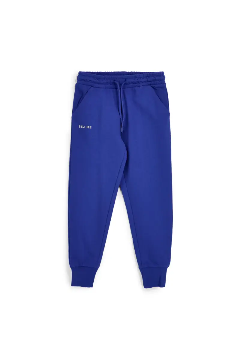 Pantaloni blu in cotone con coulisse Pitt kids Pt-b-p-9030 [BLU]