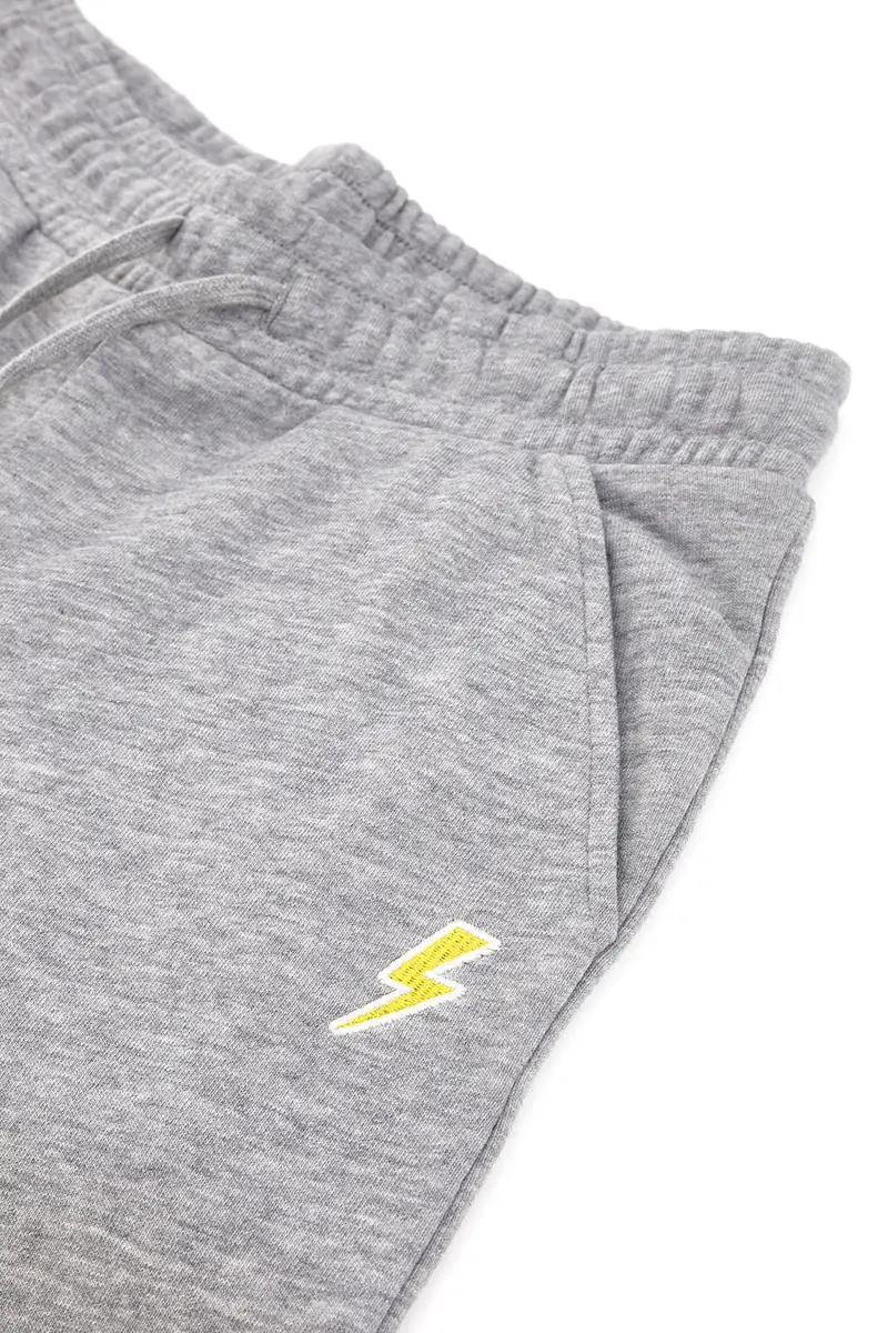 Pantaloni Grigi con Logo Ricamato Pitt Kids PT-B-FP-05022 [GREY MELANGE] miniatura 3