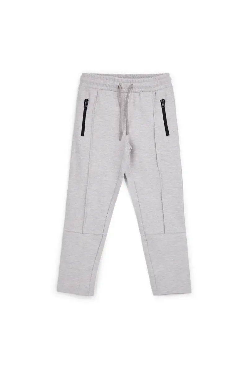 Pantaloni grigio con coulisse e zip Pitt kids Pt-b-p-9054 [GRIGIO]