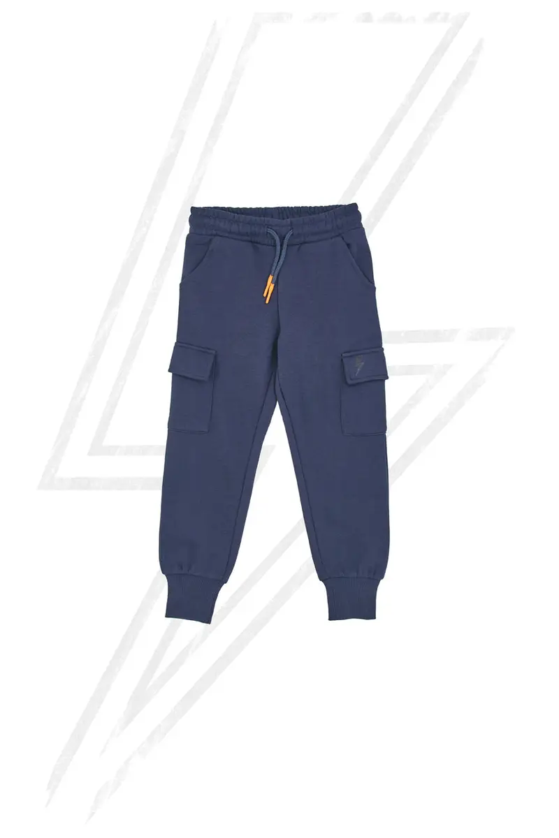 Pantaloni in Tuta Blu con Tasche Laterali PITT KIDS 6016 [IRIS]