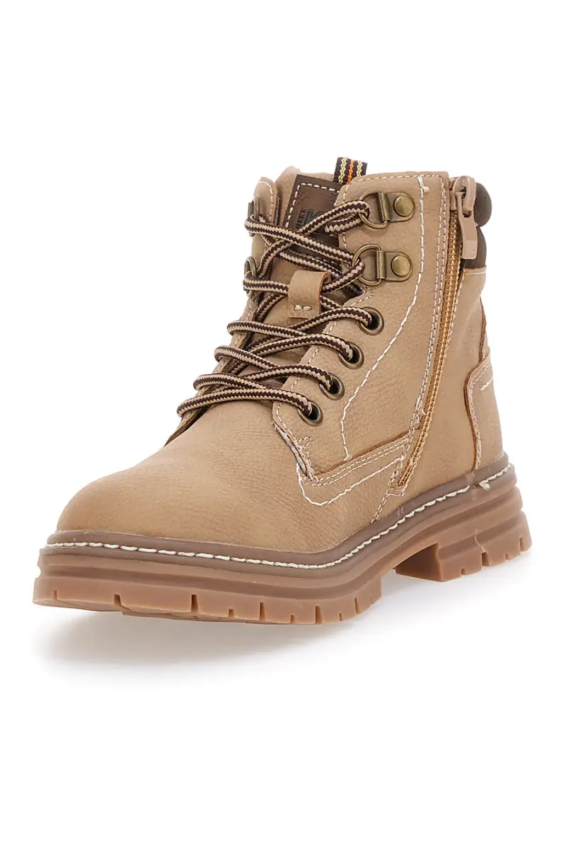 Polacchini beige con cerniera Pitt kids BP305301 [BEIGE] miniatura 4