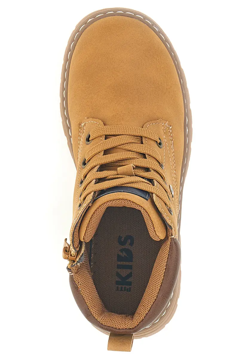 Polacchini cognac con comoda zip Pitt kids BP8205511 [CAMEL] miniatura 3