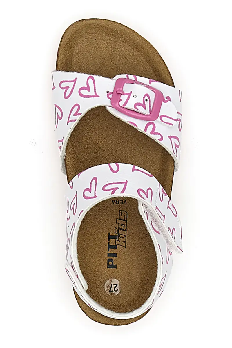 Sandali Bianchi con Cuori Rosa PITT KIDS 45289GLO [BIANCO miniatura 3