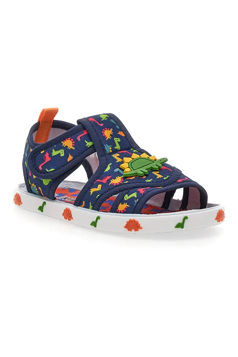 Sandali blu con dinosauri colorati Pitt kids PK2429A [NAVY] miniatura 2