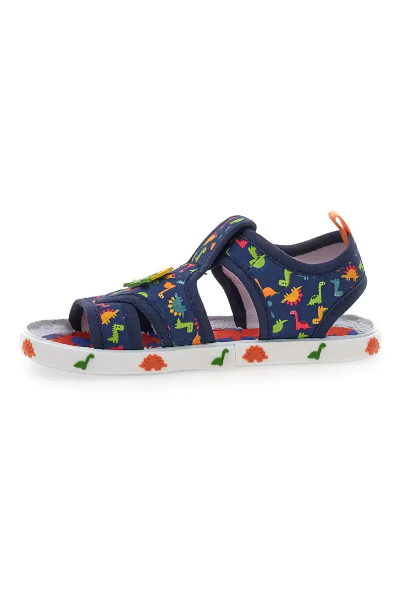 Sandali blu con dinosauri colorati Pitt kids PK2429A [NAVY] miniatura 5
