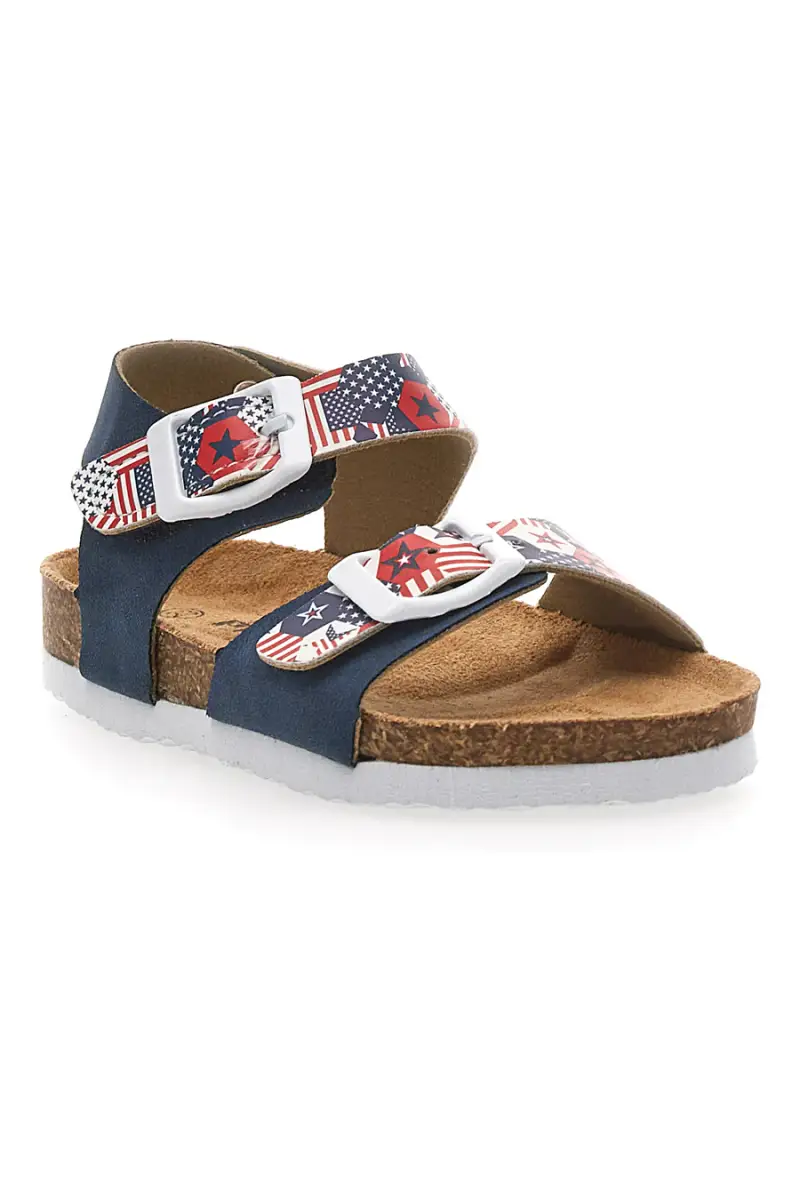 Sandali blu con fantasia e strappo PITT KIDS 14514 [BLUE] miniatura 2