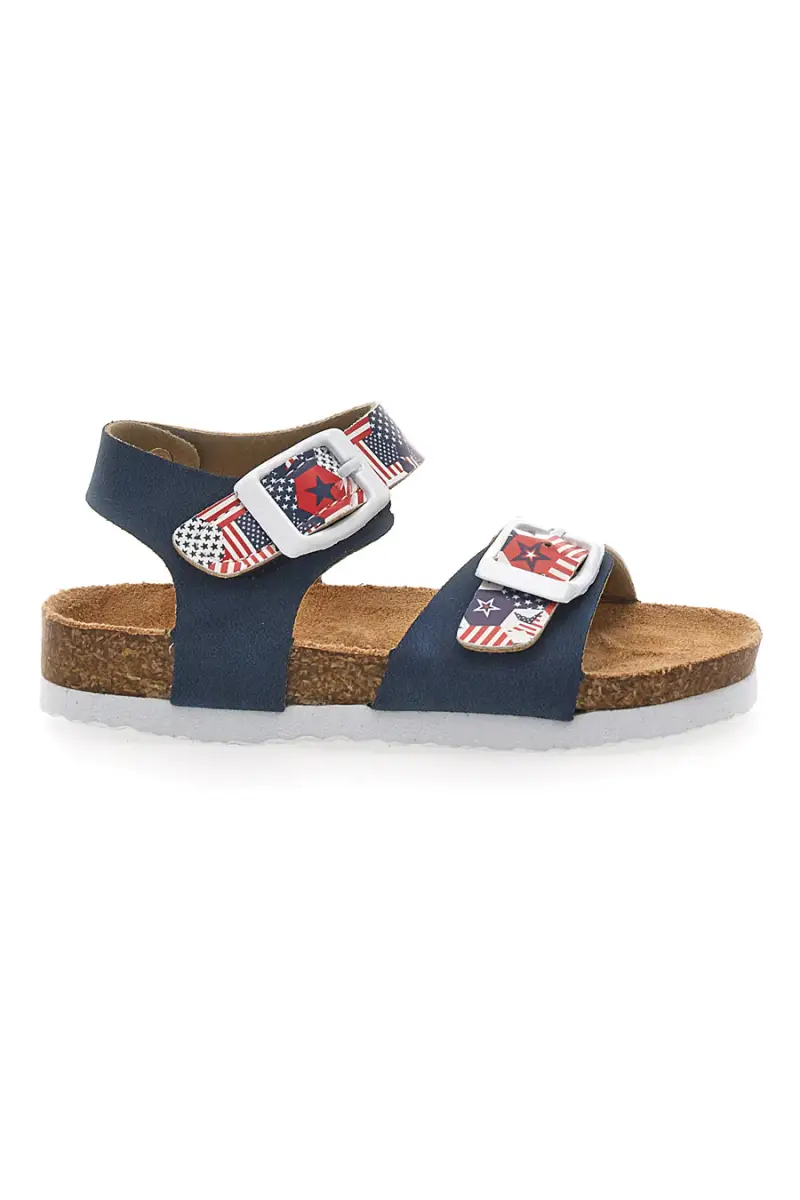 Sandali blu con fantasia e strappo PITT KIDS 14514 [BLUE]