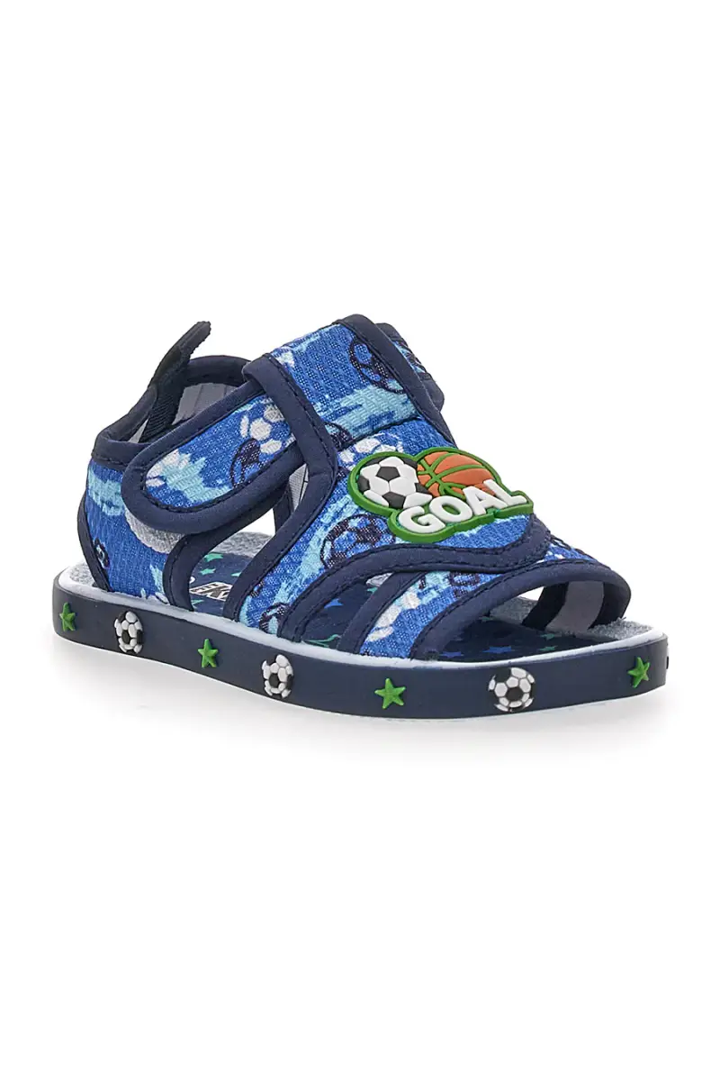 Sandali blu con stampa calcio Pitt kids PK2560A [NAVY] miniatura 2