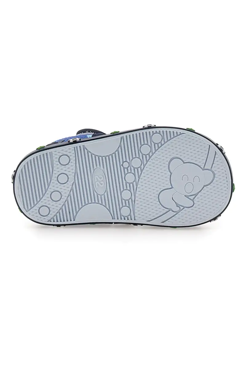 Sandali blu con stampa calcio Pitt kids PK2560A [NAVY] miniatura 5