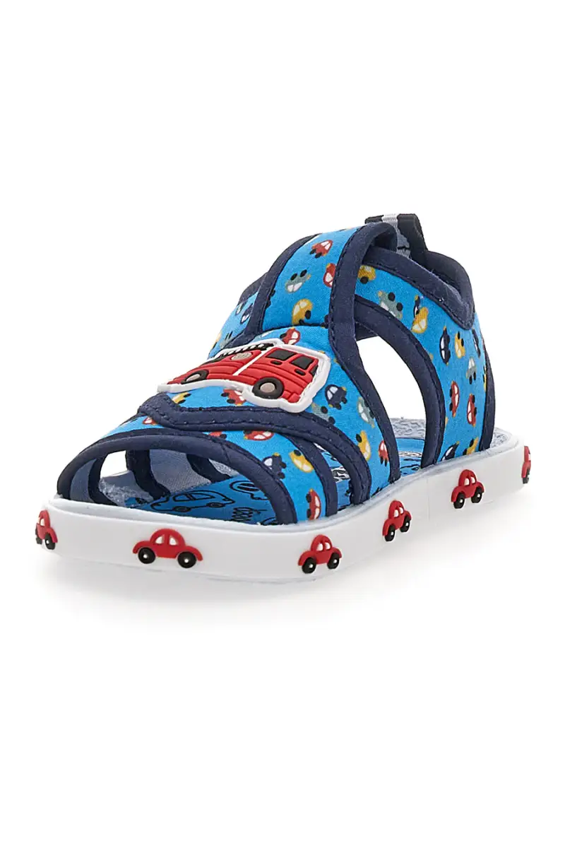 Sandali blu con stampa camion dei pompieri Pitt kids PK2635D [TURCHESE] miniatura 4