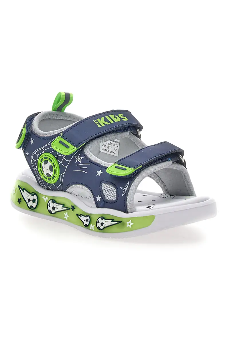 Sandali blu e verdi con strappi Pitt kids 11261 [NAVY miniatura 2