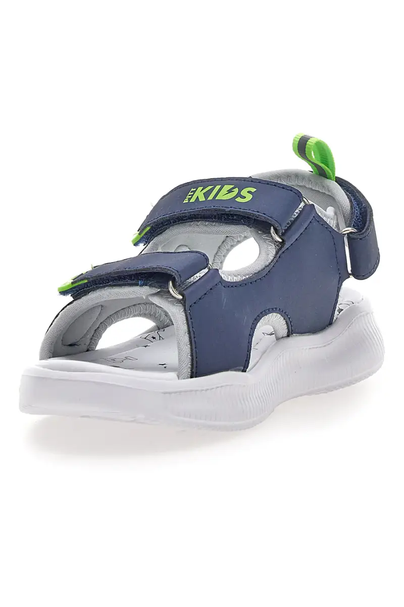 Sandali blu e verdi con strappi Pitt kids 11261 [NAVY miniatura 3