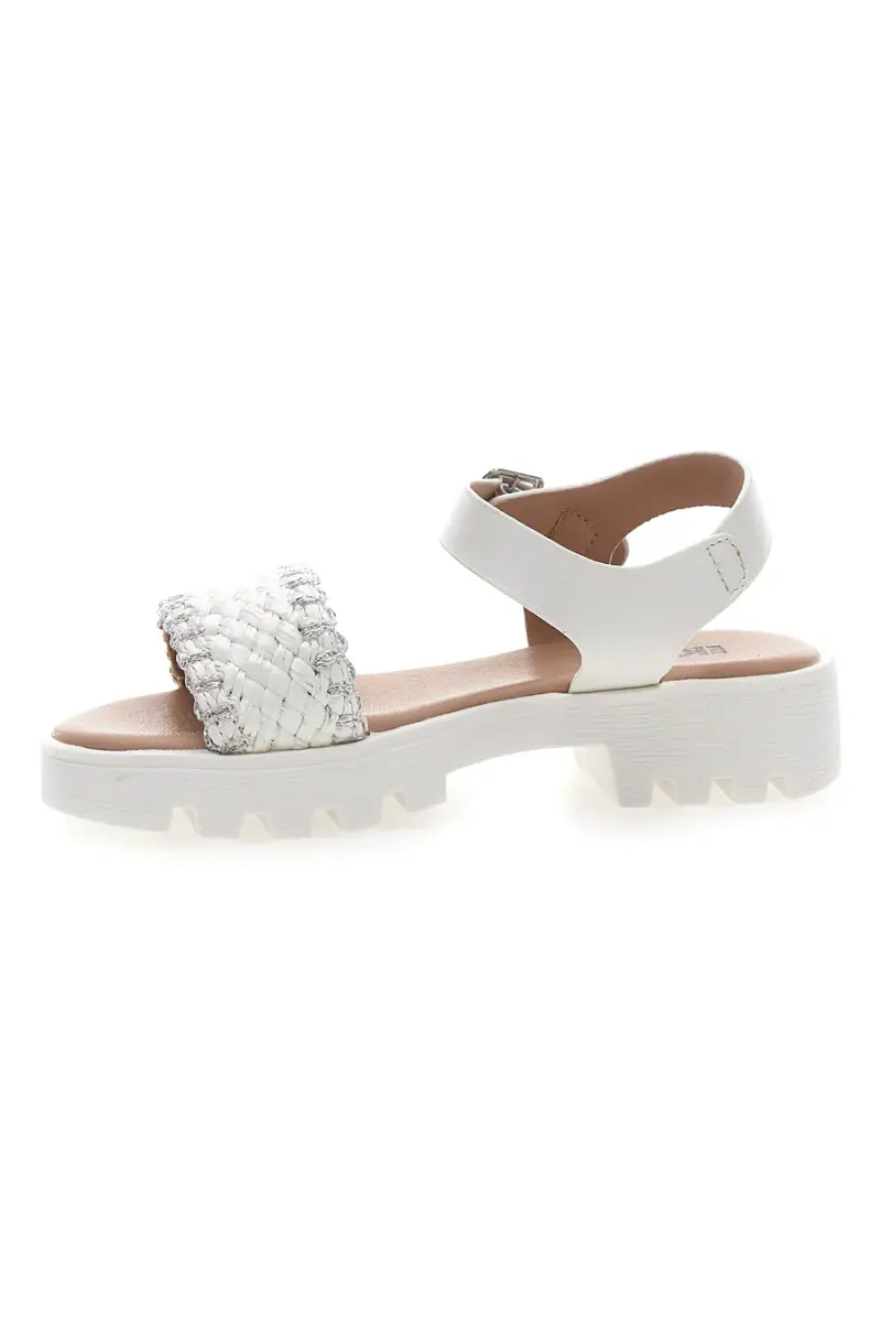 Sandali da bambina bianchi con fascia intrecciata Pitt kids 392639S [BIANCO] miniatura 4