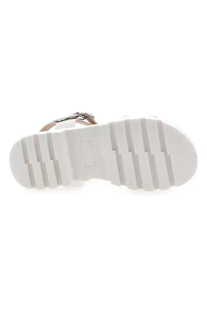 Sandali da bambina bianchi con fascia intrecciata Pitt kids 392639S [BIANCO] miniatura 5