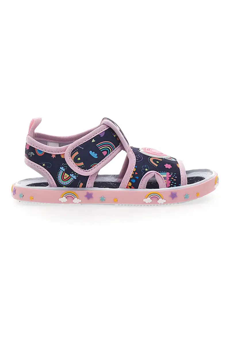 Sandali Primi Passi Blu e Rosa con Punta Aperta PITT KIDS PK2406B [NAVY
