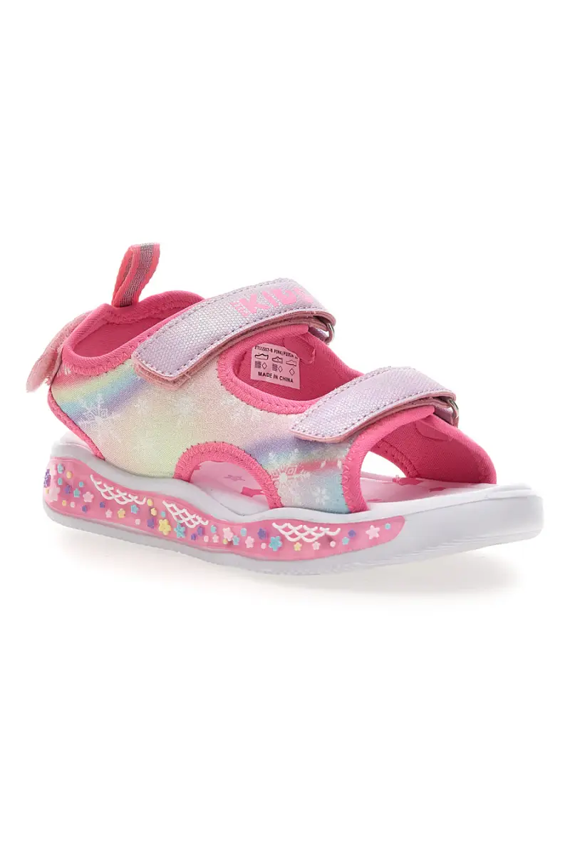Sandali rosa con luci e strappi Pitt kids 11507 [PINK miniatura 2
